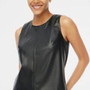 Faux Leather Shell-J.Crew